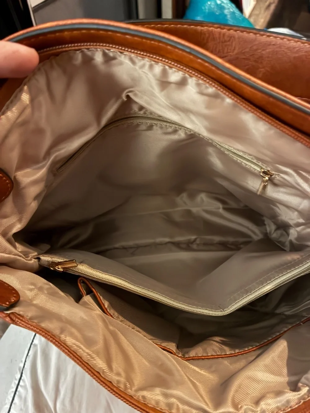QIYUERA Brown Faux Leather Hobo Shoulder Bag